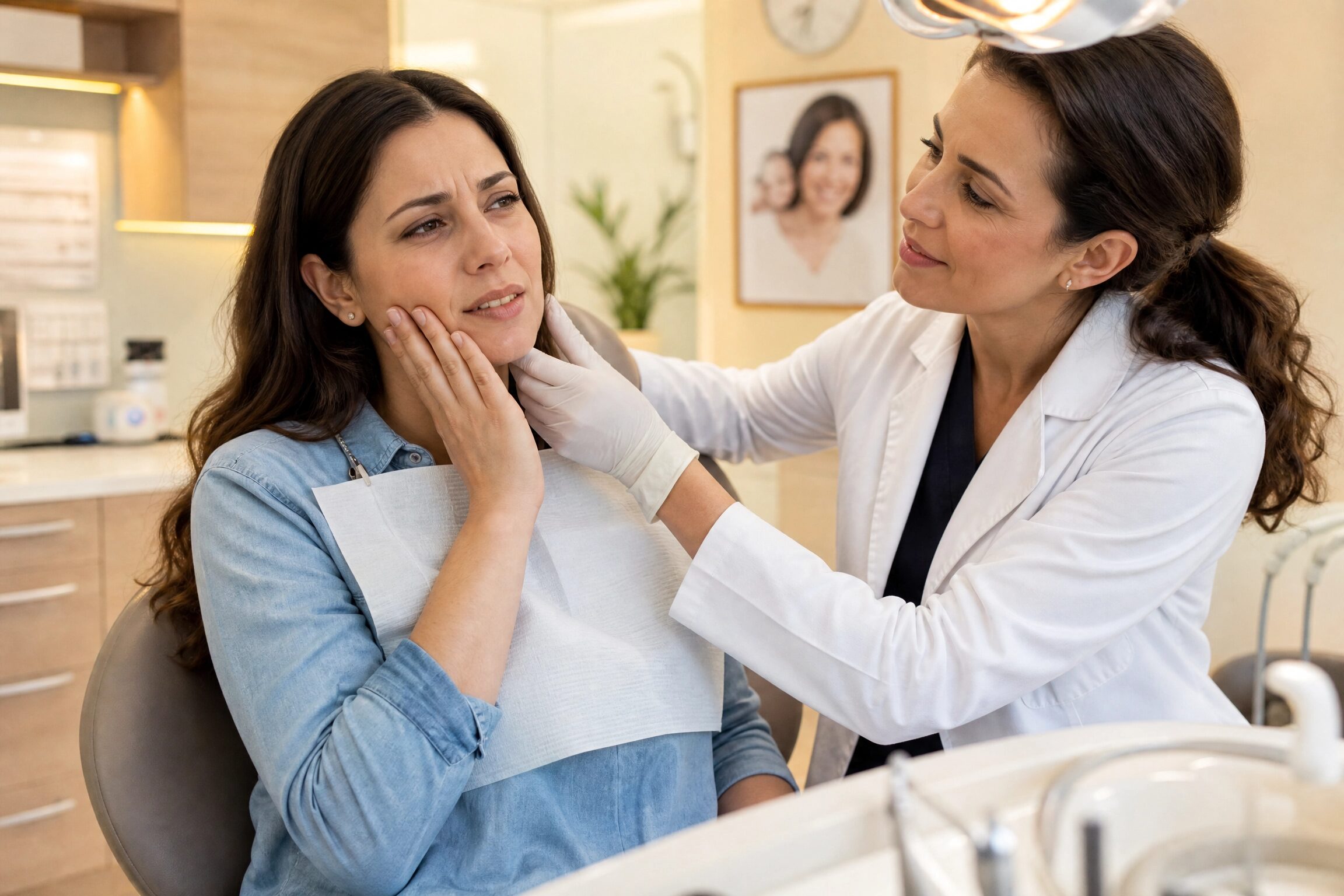 Shocked patient realizing they might have a cavity at Centerville Dental Center