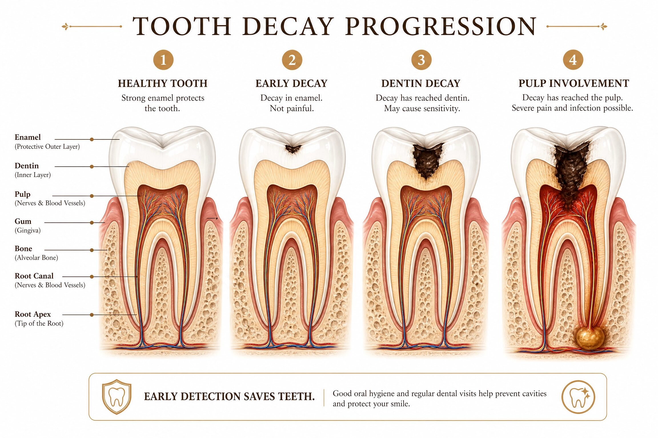 Dental cavity diagram - Centerville OH dentist