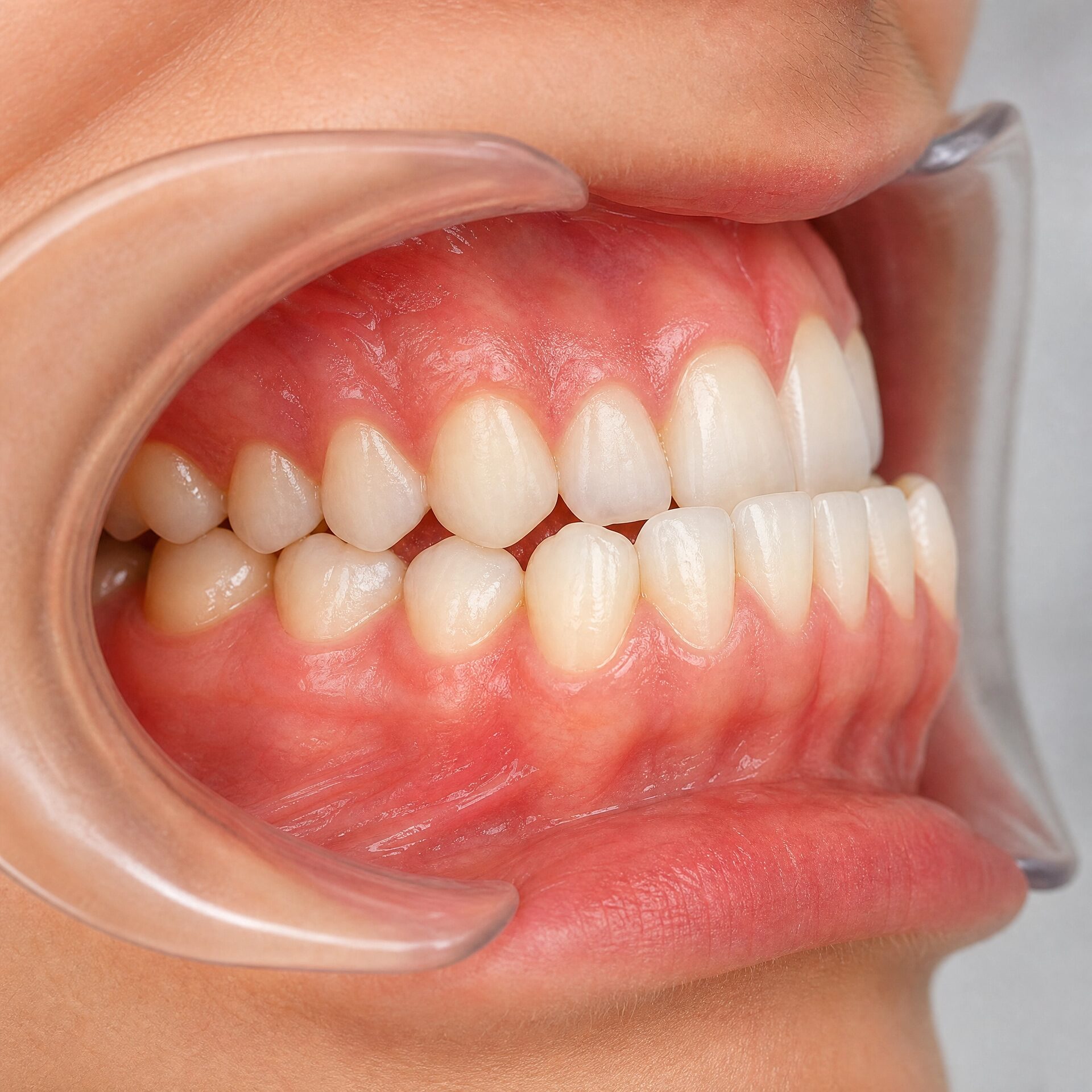 Crossbite treated with Invisalign
