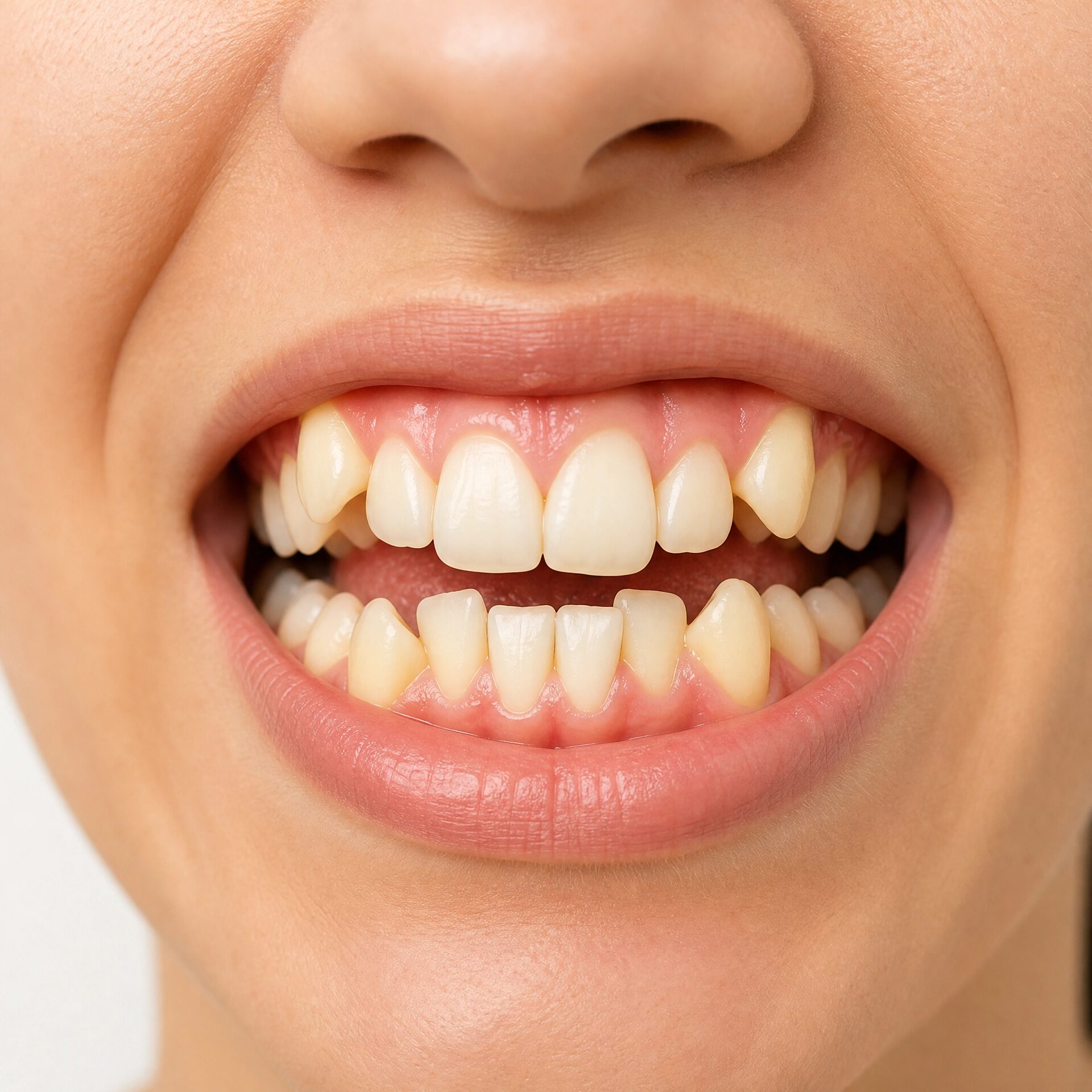 Crowded teeth treated with Invisalign