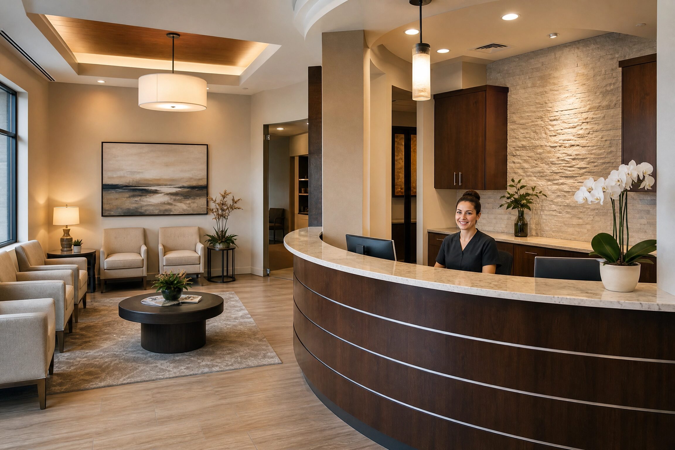Comfortable modern dental office at Centerville Dental Center