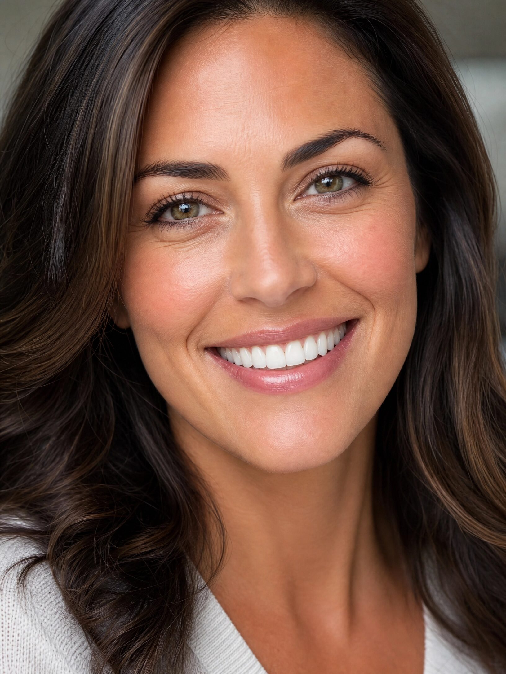 Beautiful natural-looking smile after restorative dentistry at Centerville Dental Center
