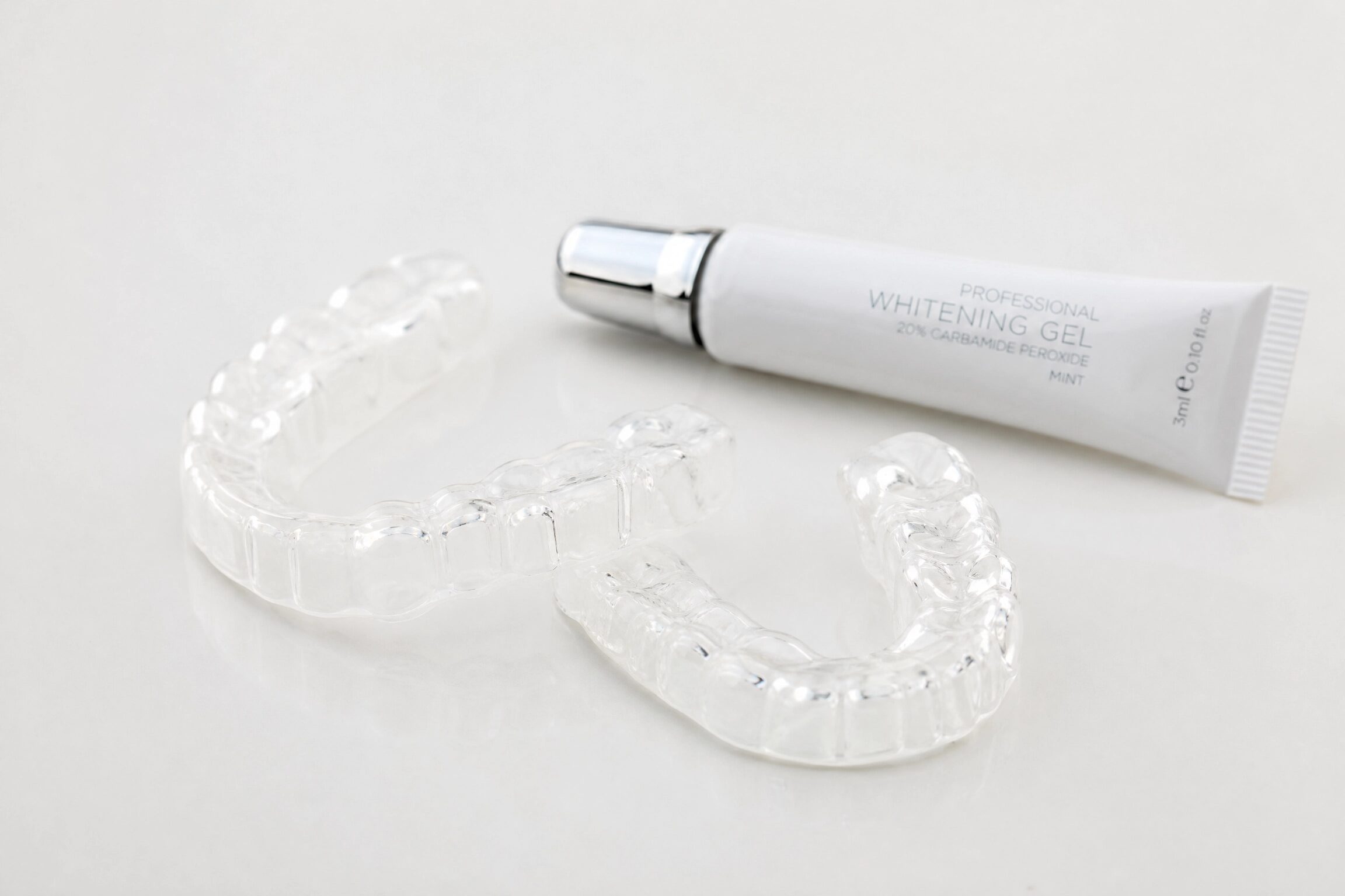 Custom professional teeth whitening trays and gel from Centerville Dental Center